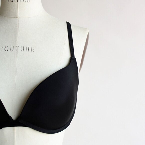 Push Up Bra, Black, Daisy Fuentes, Size 34D - Picture 3 of 8